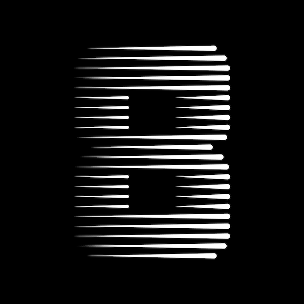 Ilustración del icono del logotipo de las líneas numéricas