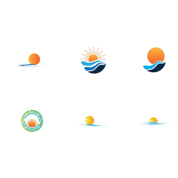 Ilustración Icono Logotipo y símbolo plantilla Diseño de Sunrise