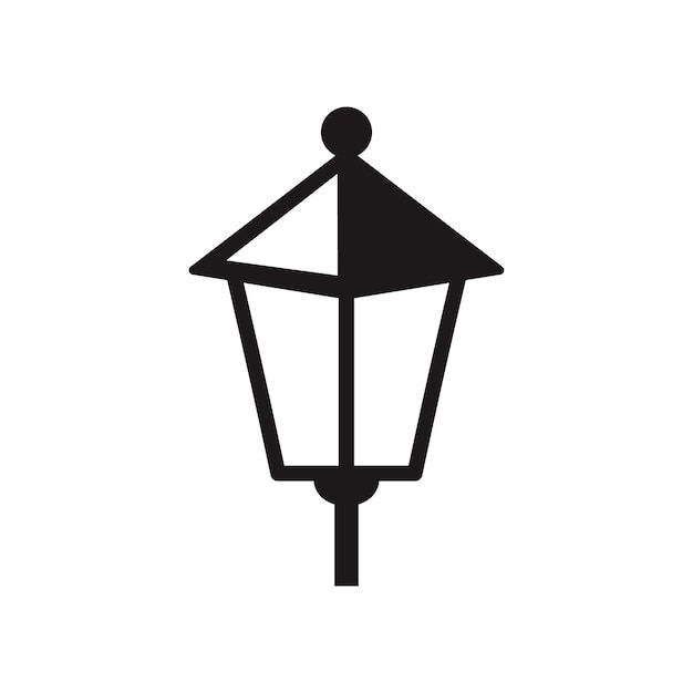 Ilustración de icono de luz de calle en estilo plano clásico