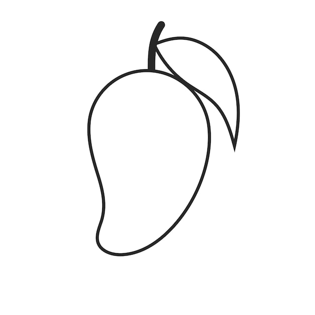 Vector ilustración del icono del mango dibujado a mano