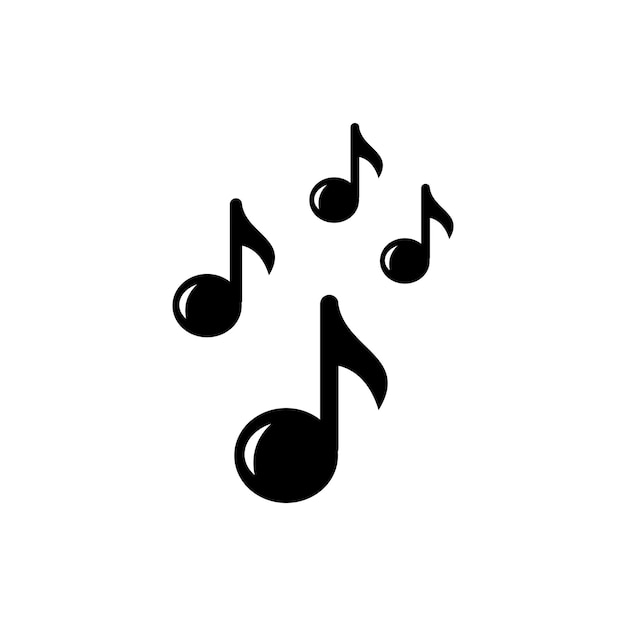 ilustración de icono de melodía de música