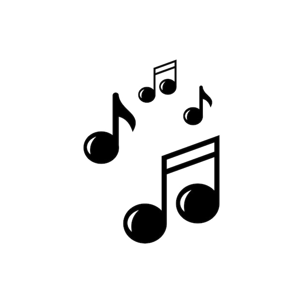 ilustración de icono de melodía de música