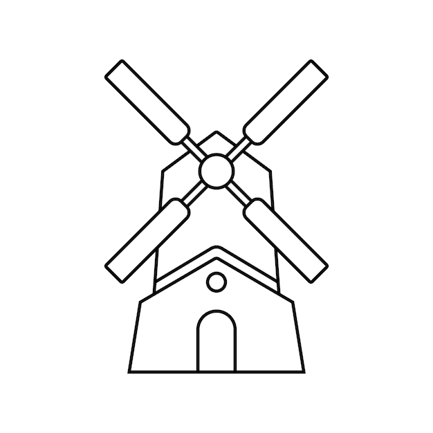 Ilustración del icono del molino de viento