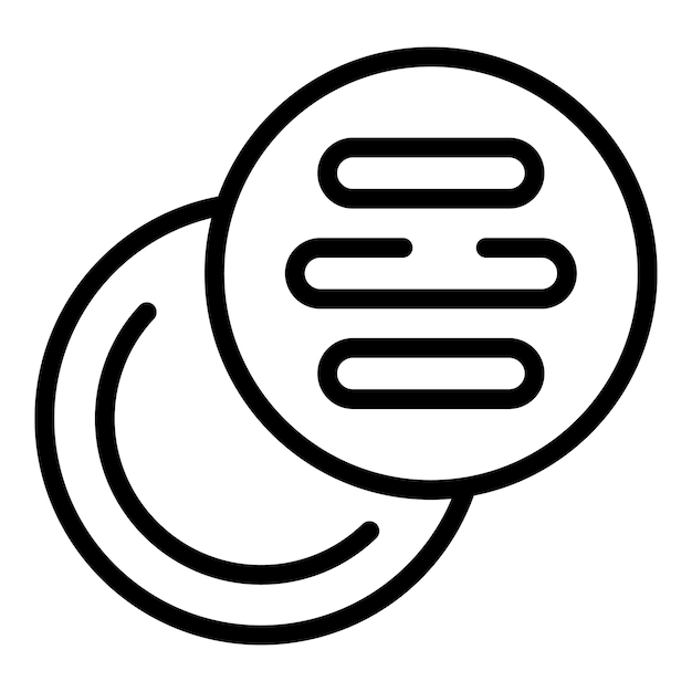 Ilustración del icono de la moneda en blanco y negro