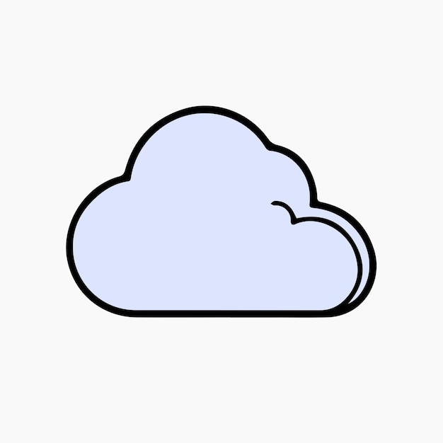 Ilustración de icono de nube vectorial de diseño creativo
