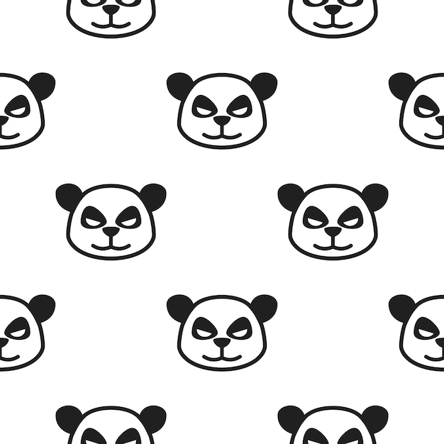 Ilustración de icono de panda