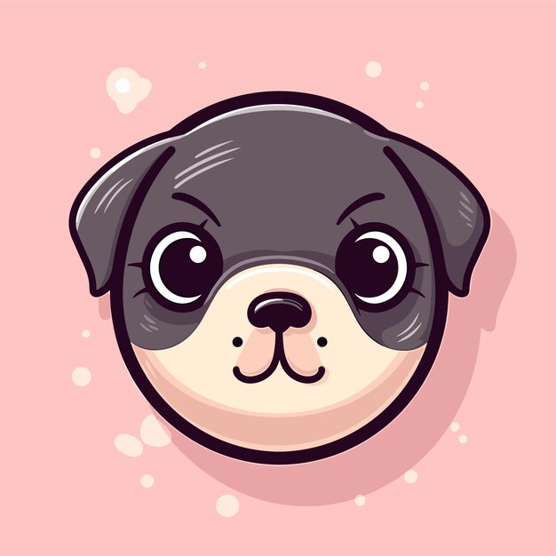 Vector ilustración del icono del perro diseño minimalista