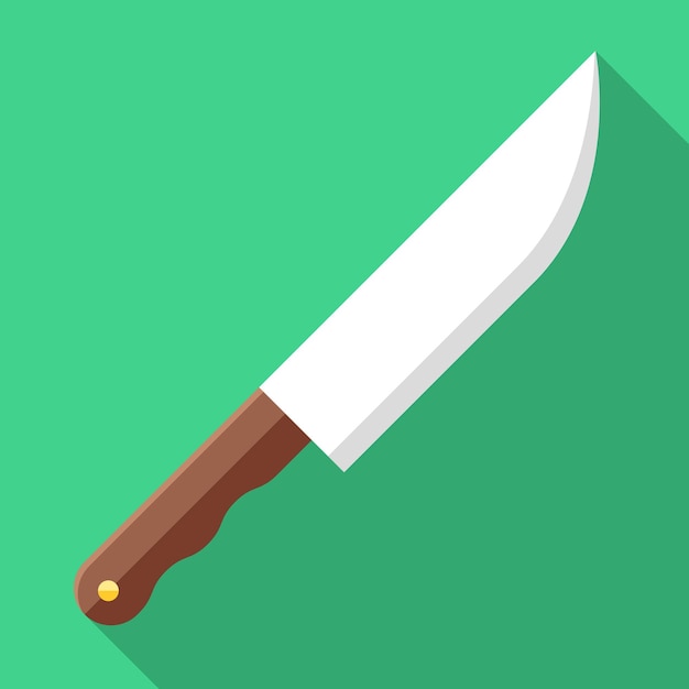 Ilustración de icono plano de cuchillo