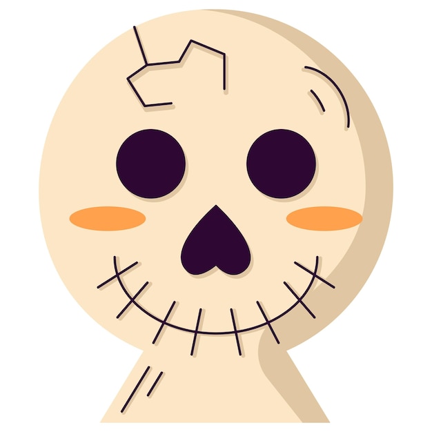 Vector ilustración de icono plano de elementos espeluznantes de halloween