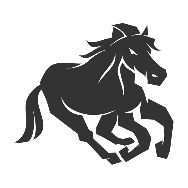 Ilustración de icono de plantilla de logotipo de caballo Identidad de marca