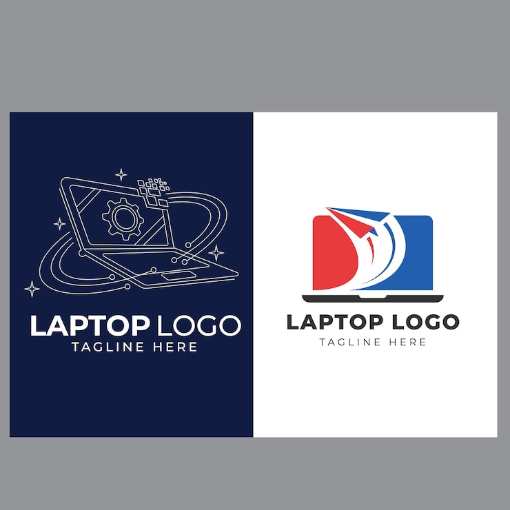 Vector ilustración de icono de plantilla de logotipo de reparación de computadora de vector y computadora portátil