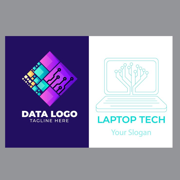 Vector ilustración de icono de plantilla de logotipo de reparación de computadora de vector y computadora portátil