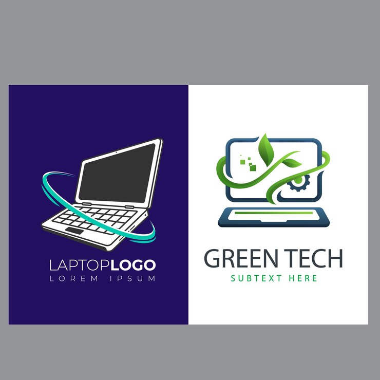 Vector ilustración del icono de la plantilla de reparación de logotipos de computadoras y portátiles vectoriales