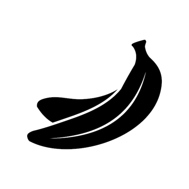 Ilustración de un icono de plátano en un fondo blanco