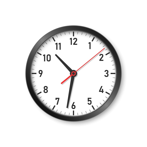Ilustración de icono de reloj en estilo plano Ilustración de vector de cara de reloj sobre fondo aislado Concepto de negocio de signo de alarma de tiempo