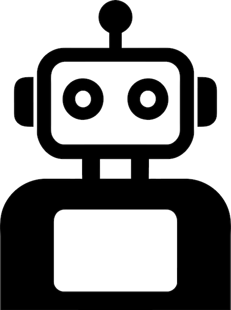 Ilustración del icono del robot en estilo plano ilustración del juguete infantil