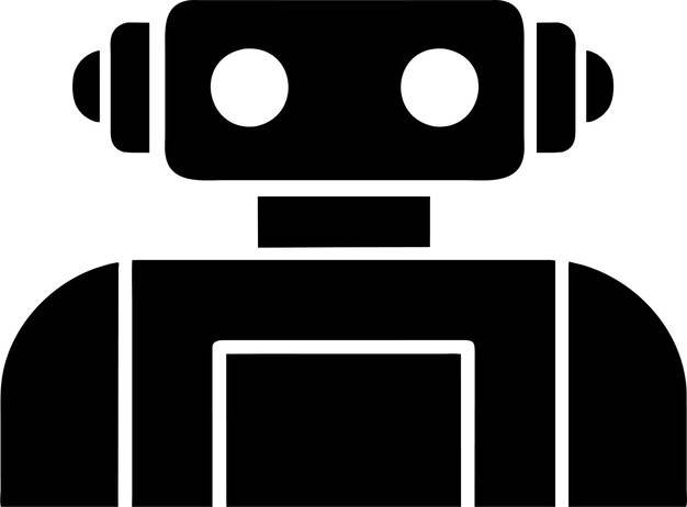 Ilustración del icono del robot en estilo plano ilustración del juguete infantil