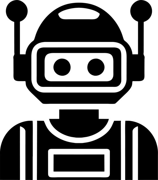 Ilustración del icono del robot en estilo plano ilustración del juguete infantil