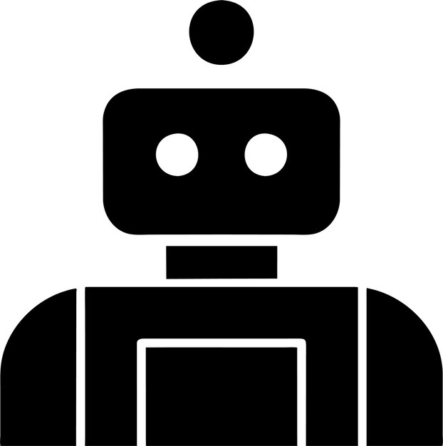 Ilustración del icono del robot en estilo plano ilustración del juguete infantil