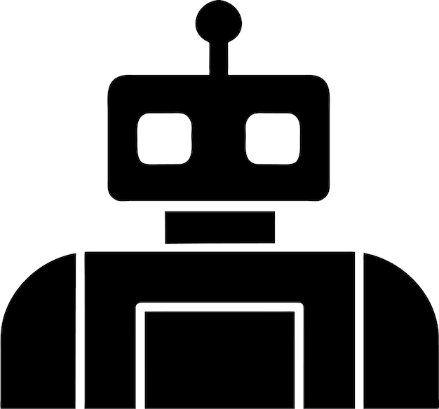 Ilustración del icono del robot en estilo plano ilustración del juguete infantil