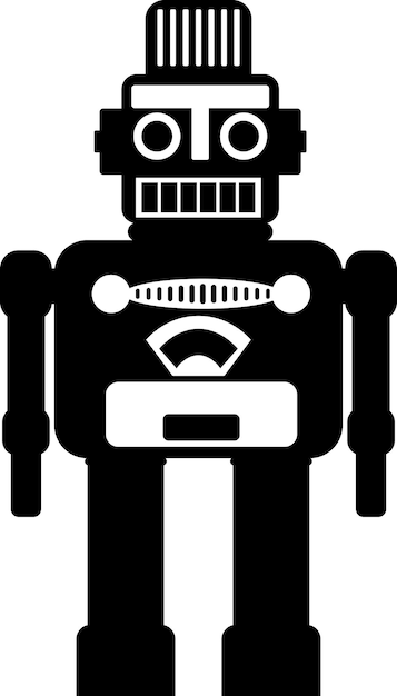 Ilustración del icono Robot en estilo plano