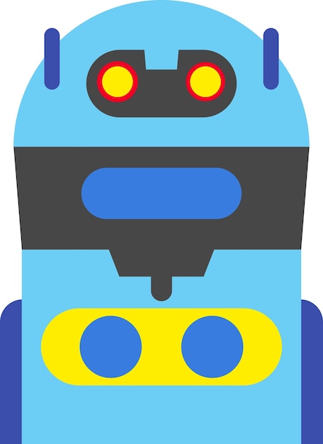 Ilustración del icono Robot en estilo plano