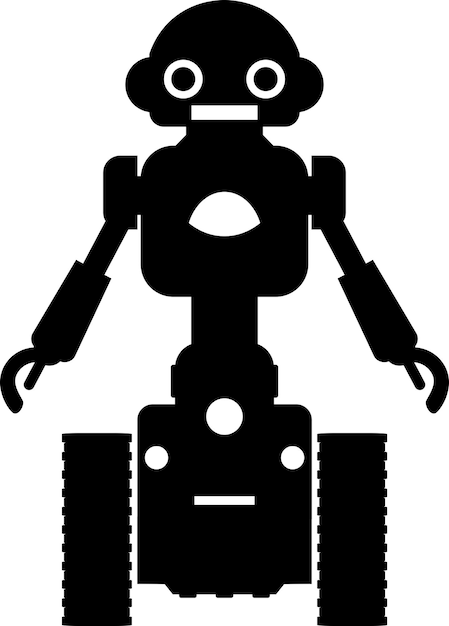 Ilustración del icono Robot en estilo plano