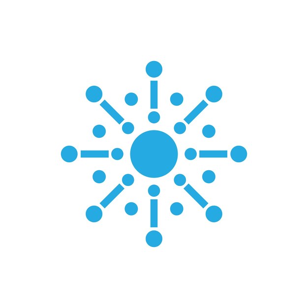 Ilustración de icono y símbolo de copos de nieve