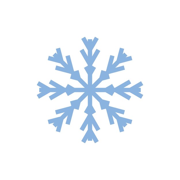 Ilustración de icono y símbolo de copos de nieve