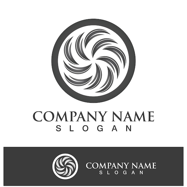 Ilustración de icono de símbolo de logotipo de vórtice