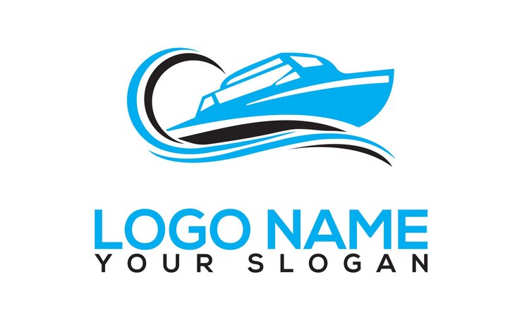 Ilustración de icono de símbolo vectorial de diseño de logotipo de barco libre