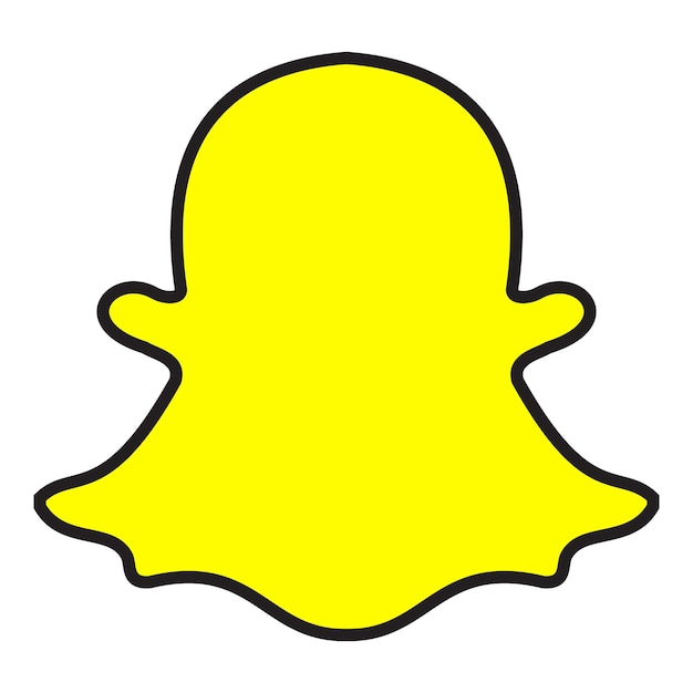 Vector ilustración del icono de snapchat el logotipo de la aplicación de snapchat el icono de las redes sociales