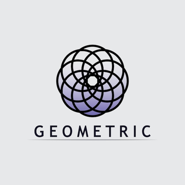 Ilustración del icono de stock del logotipo geométrico y logotipo comercial