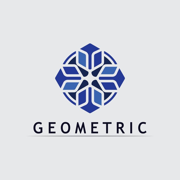 Ilustración del icono de stock del logotipo geométrico y logotipo comercial