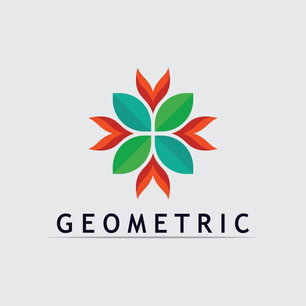 Ilustración del icono de stock del logotipo geométrico y logotipo comercial