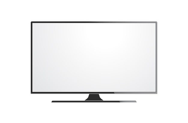 Vector ilustración de icono de televisión pantalla de monitor de tv brillante