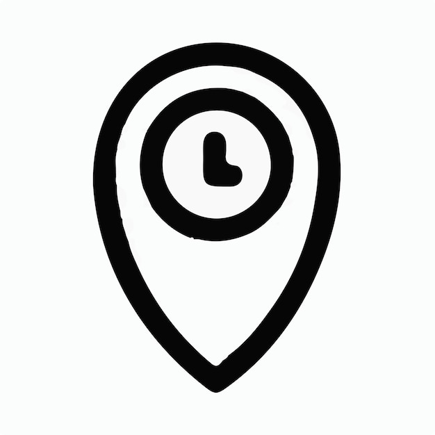 Ilustración del icono de la ubicación en fondo blanco