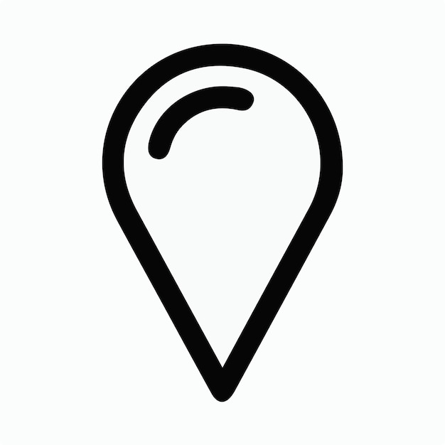 Ilustración del icono de la ubicación en fondo blanco