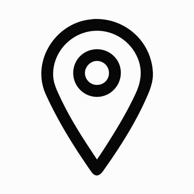 Ilustración del icono de la ubicación en fondo blanco