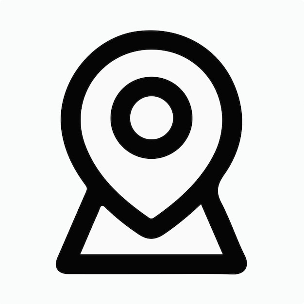 Ilustración del icono de la ubicación en fondo blanco