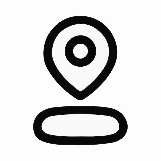 Ilustración del icono de la ubicación en fondo blanco