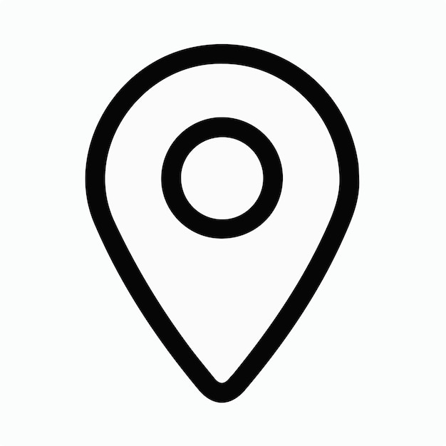 Ilustración del icono de la ubicación en fondo blanco