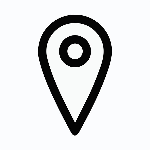 Ilustración del icono de la ubicación en fondo blanco