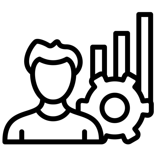 Ilustración del icono del vector de actividad del conjunto de iconos de gestión de proyectos