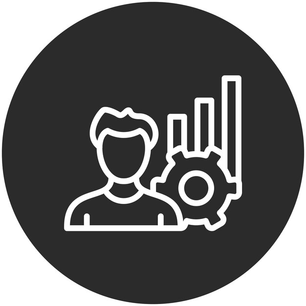Ilustración del icono del vector de actividad del conjunto de iconos de gestión de proyectos