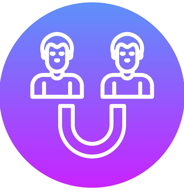 Ilustración del icono del vector de adquisición de clientes del conjunto de iconos de Business Analytics
