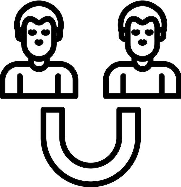 Ilustración del icono del vector de adquisición de clientes del conjunto de iconos de Business Analytics