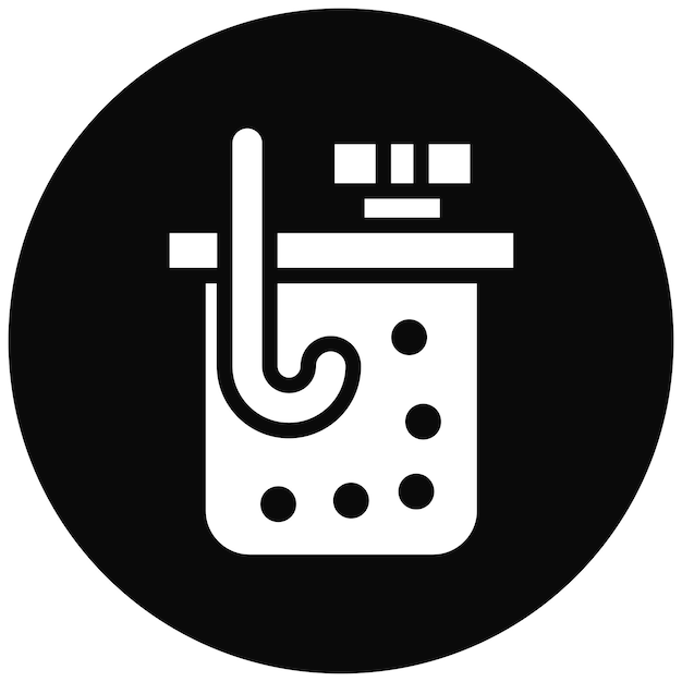 Ilustración del icono del vector de aireación del conjunto de iconos del laboratorio