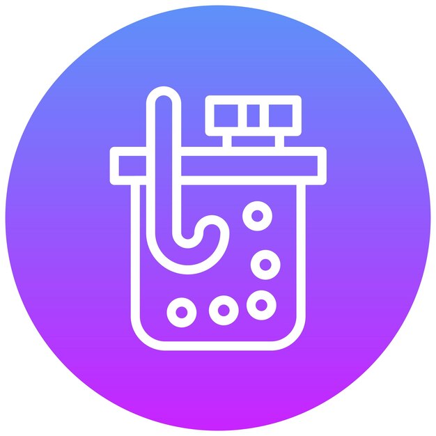Ilustración del icono del vector de aireación del conjunto de iconos del laboratorio