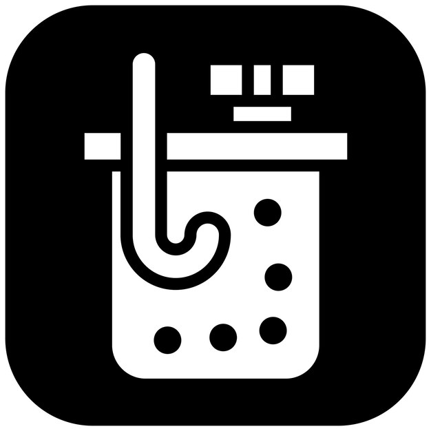 Ilustración del icono del vector de aireación del conjunto de iconos del laboratorio